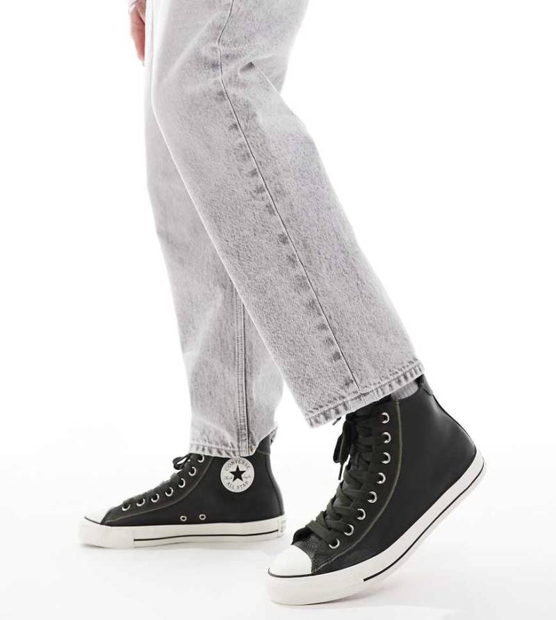 Converse - Chuck Taylor All Star Hi Wide Fit - Sneaker in Khaki-Grün von Converse