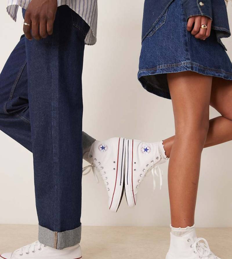 Converse - Chuck Taylor All Star Hi Wide Fit - Unisex-Sneaker in Weiß von Converse