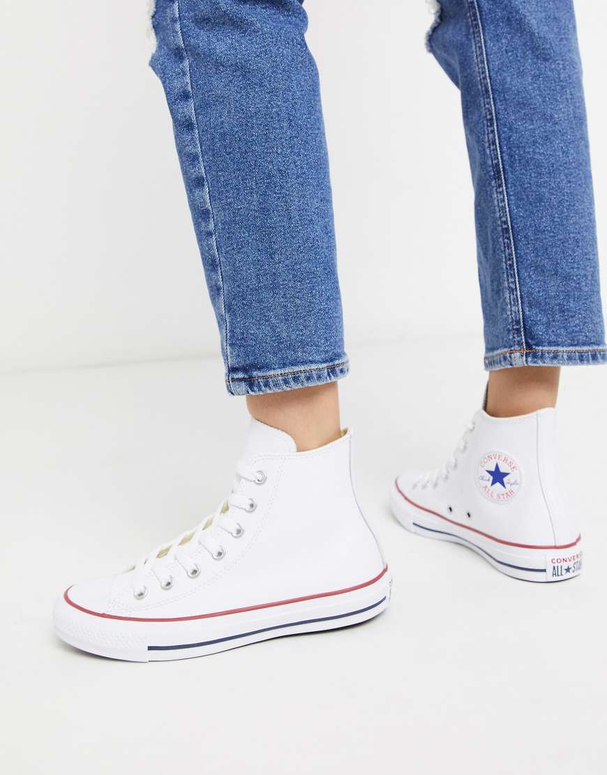 Converse - Chuck Taylor All Star - Knöchelhohe Sneaker aus weißem Leder von Converse