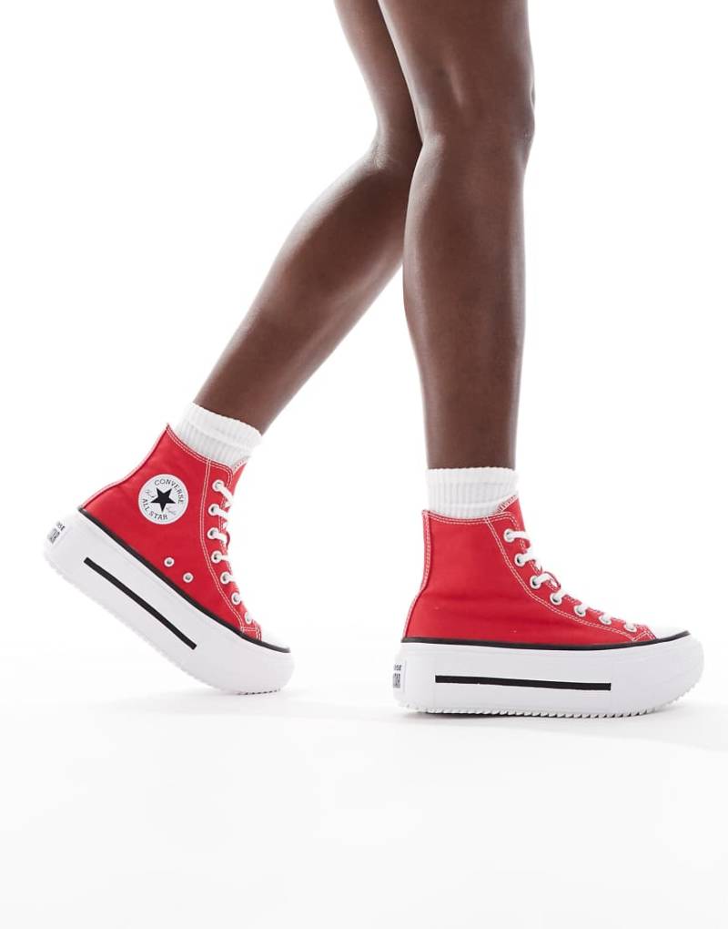 Converse - Chuck Taylor All Star Lift Double Stack - Sneaker in Rot von Converse