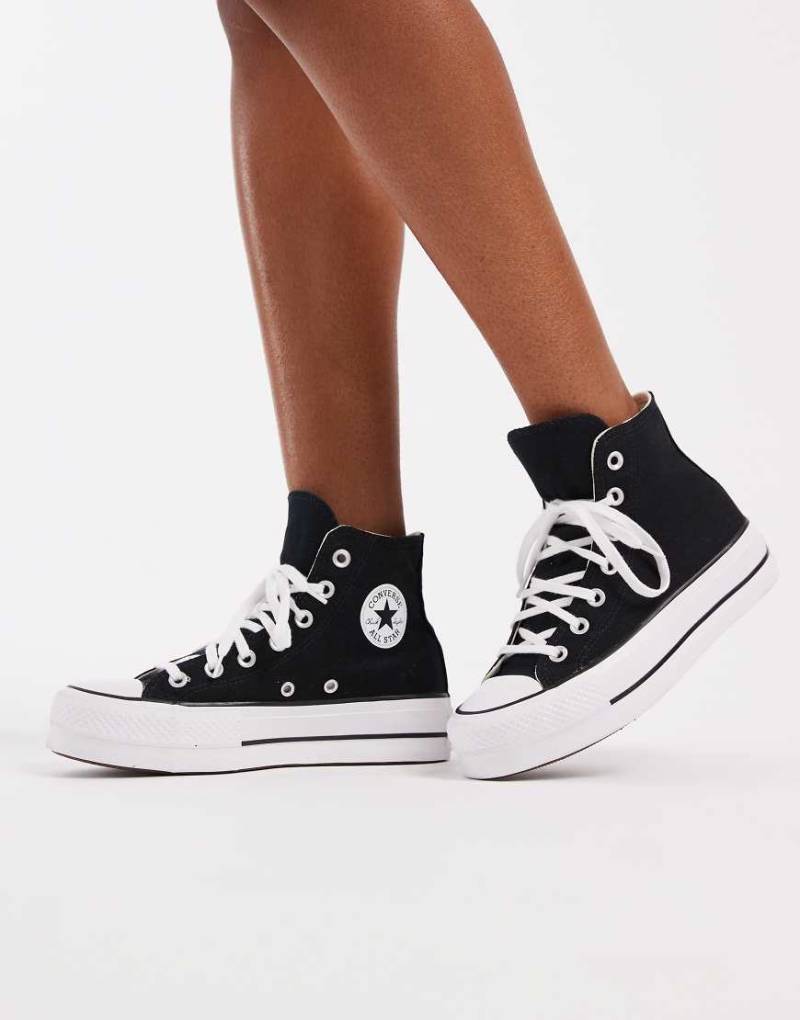Converse - Chuck Taylor All Star Lift Hi - Sneaker in Schwarz mit Plateausohle von Converse