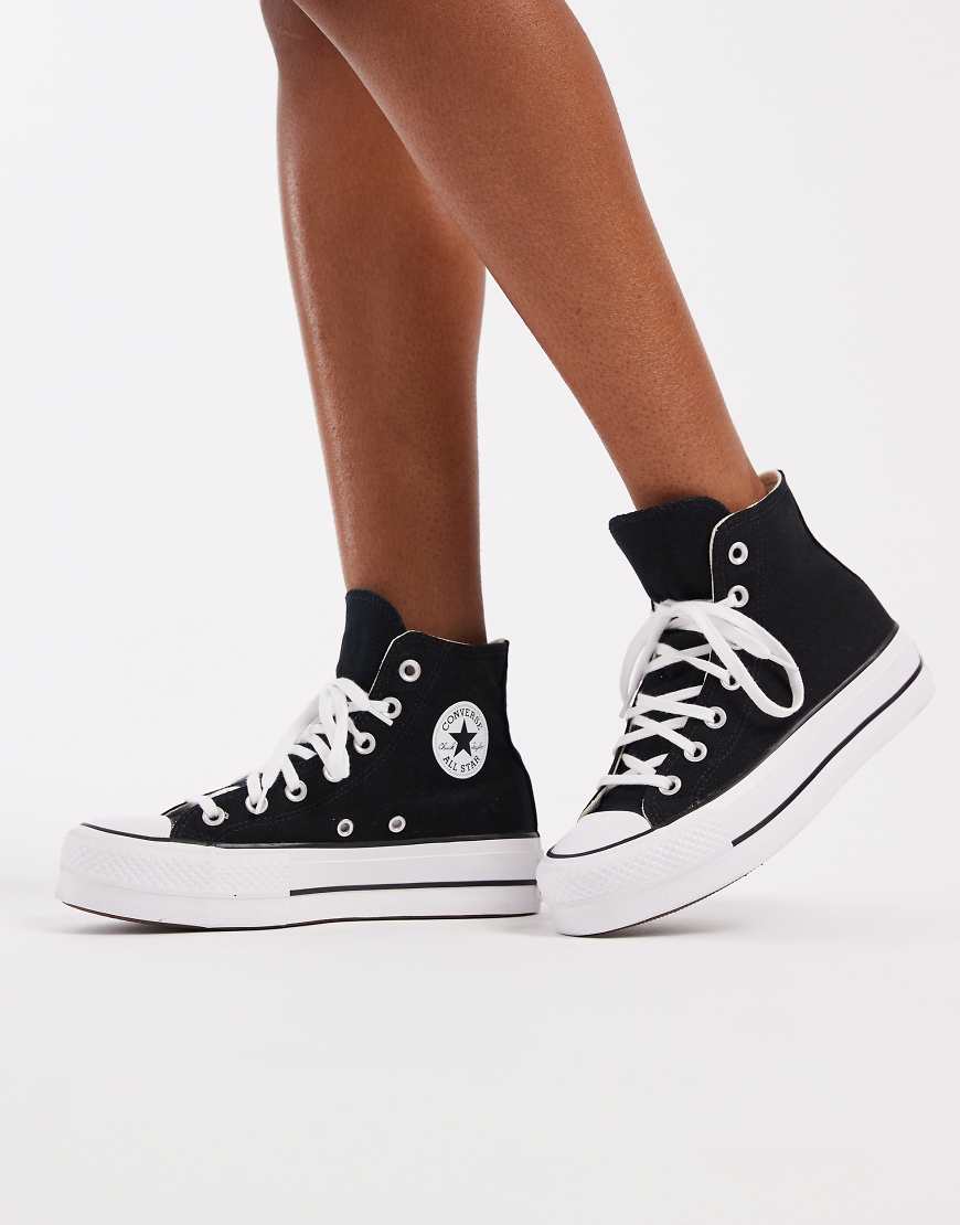 Converse - Chuck Taylor All Star Lift Hi - Sneaker in Schwarz mit Plateausohle von Converse