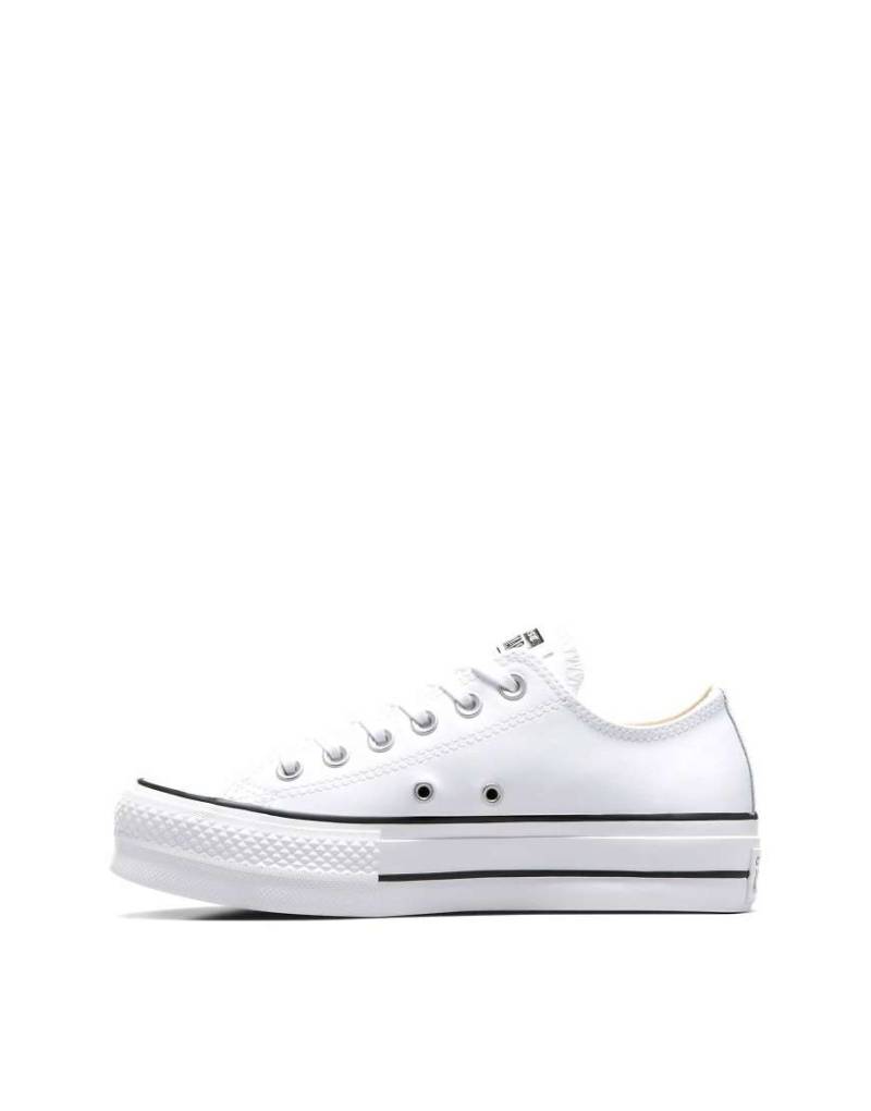 Converse - Chuck Taylor All Star Lift Ox - Sneaker aus Leder in Weiß von Converse