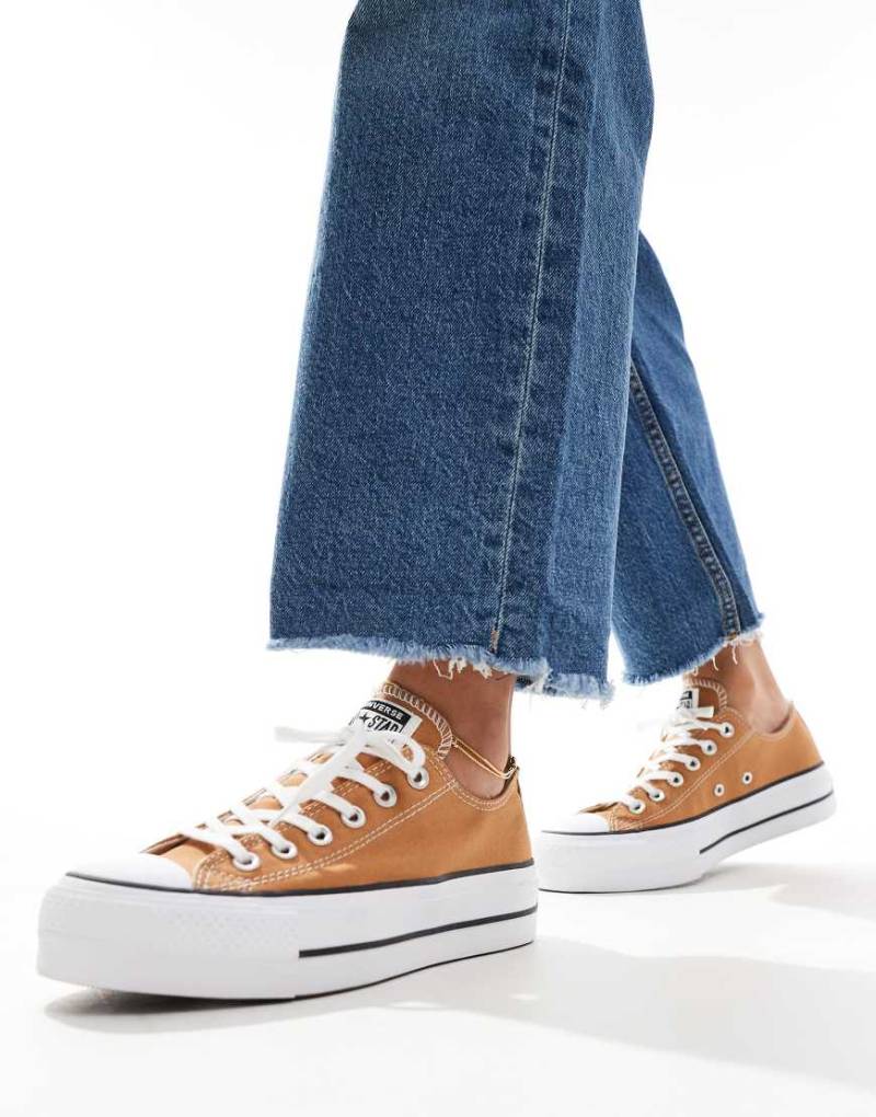 Converse - Chuck Taylor All Star Lift Ox - Sneaker in Dunkelbeige-Neutral von Converse