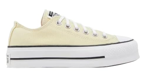 Converse Chuck Taylor All Star Lift Plateau Denim Fashion Sneakers für Damen, Gelb/Weiß/Niedrig, 38.5 EU von Converse