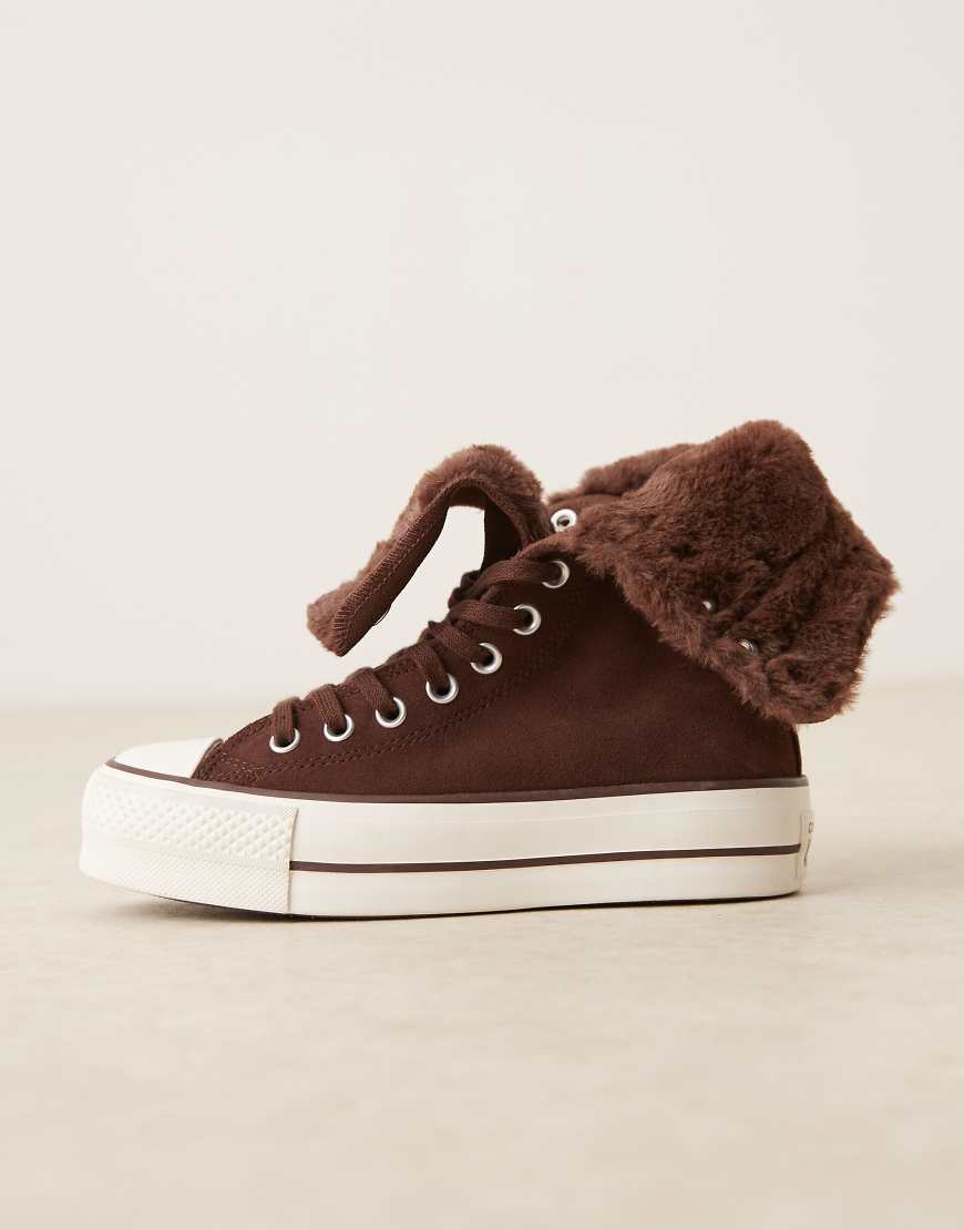 Converse - Chuck Taylor All Star Lift - Sneaker in Braun mit Umschlag-Brown von Converse