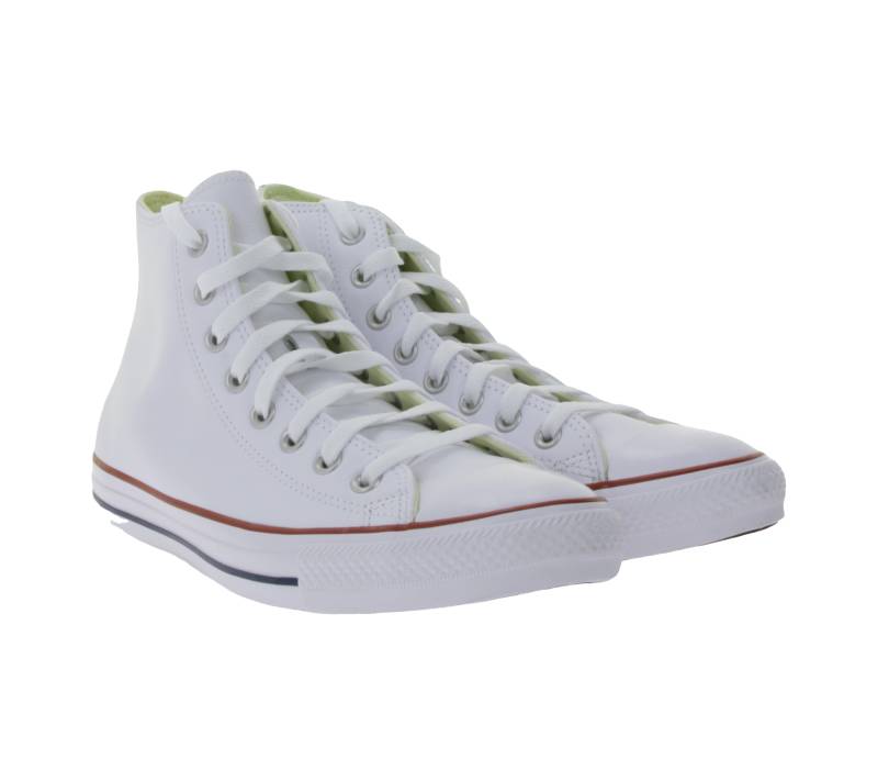 Converse Chuck Taylor All Star Mono Leather High Top Chucks Echtleder Retro Sneaker für Damen und Herren 132169C Weiß von Converse
