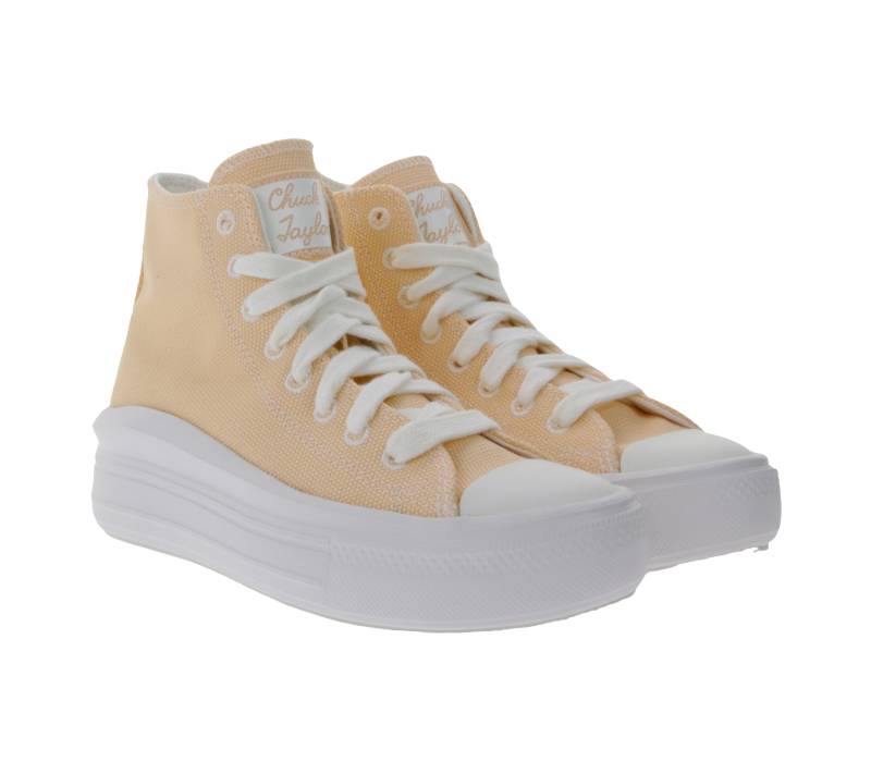 Converse Chuck Taylor All Star Move Damen High Top Sneaker mit gesticktem Logo-Patch A06103C Apricot von Converse