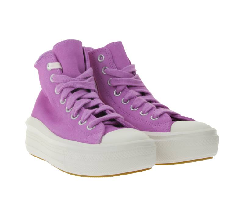 Converse Chuck Taylor All Star Move Damen Schuhe Plateau-High-Top-Sneaker mit OrthoLite-Innensohle Echtleder-Schuhe A09076C Rosa von Converse
