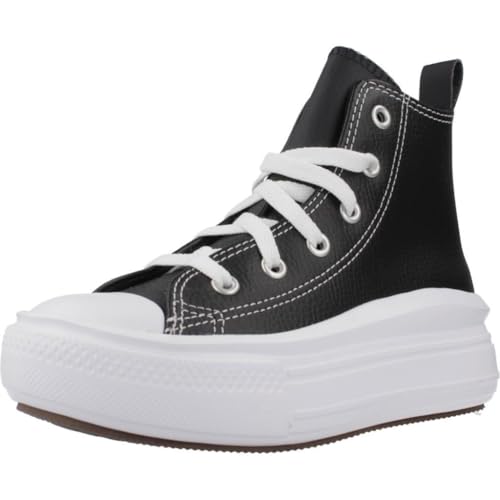 Converse Chuck Taylor All Star Move Platform Leather Sneaker, Schwarz Schwarz Weiß, 35 EU von Converse