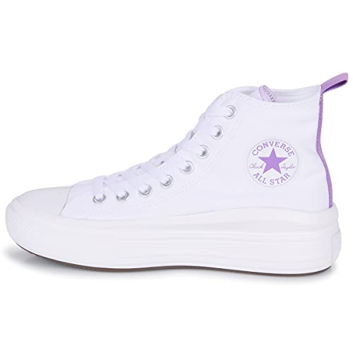 Converse Jungen Chuck Taylor All Star Move Platform Sneaker, White Pixel Purple White, 35.5 EU von Converse