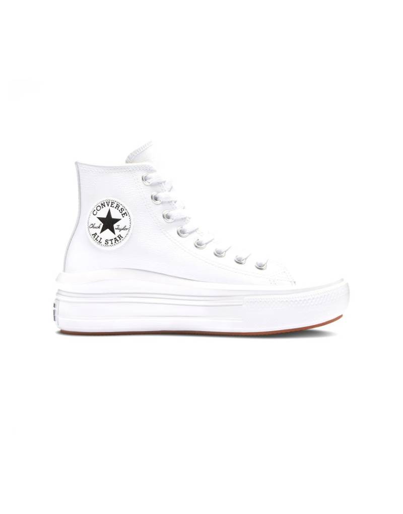Converse - Chuck Taylor All Star Move Hi - Sneaker aus Leder in Weiß von Converse