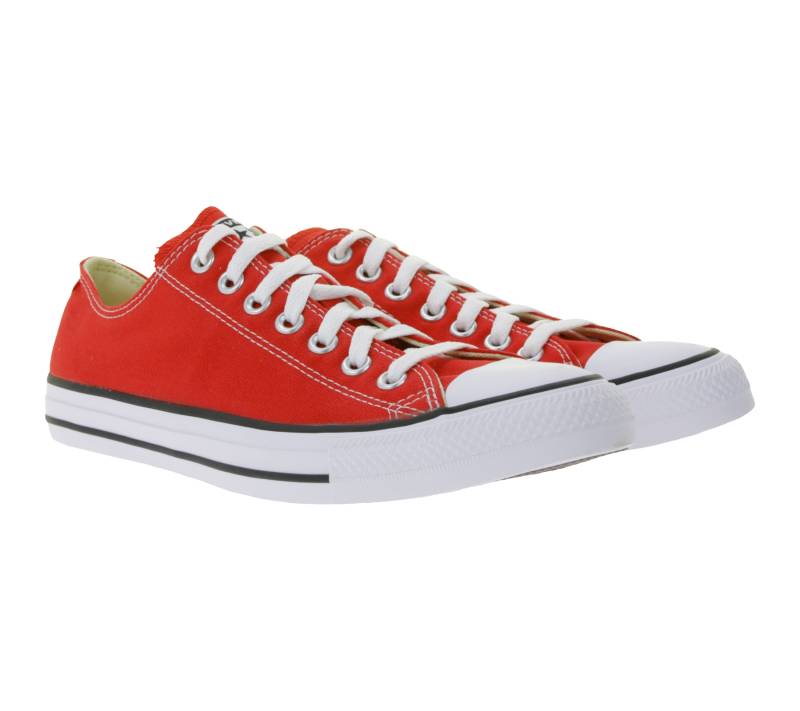 Converse Chuck Taylor All Star OX Herren Chucks Canvas-Sneaker mit OrthoLite-Dämpfung Low Top Schuhe M9696C Rot von Converse