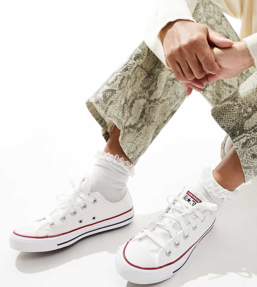 Converse - Chuck Taylor All Star Ox Wide Fit - Sneaker in Weiß, weite Passform von Converse