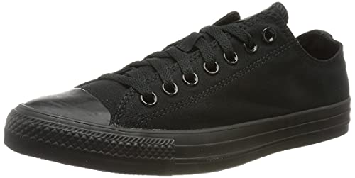 Converse Chuck Taylor All Star Sneakers aus Leinen für Erwachsene, Schwarz - Schwarz einfarbig - Größe: 42/43 EU von Converse