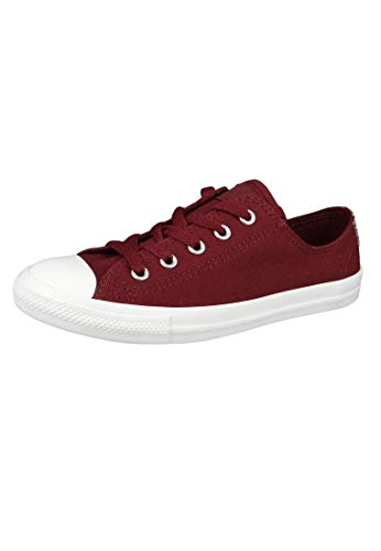 Converse Chucks 562475C Weinrot Chuck Taylor All Star Dainty OX Satin Dark Burgundy Silver White, Groesse:39 EU / 5.5 UK / 8 US / 24.5 cm von Converse