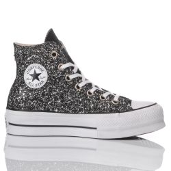 Converse Damen Canvas Platform Sneakers In Schwarz von Converse