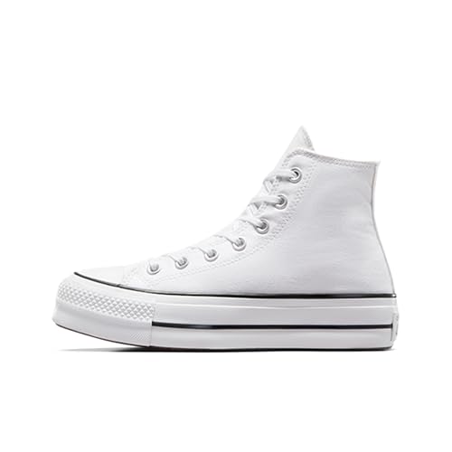 Converse Damen Ctas Lift Hi White/Black/White Sneakers, Weiß, 39.5 EU von Converse