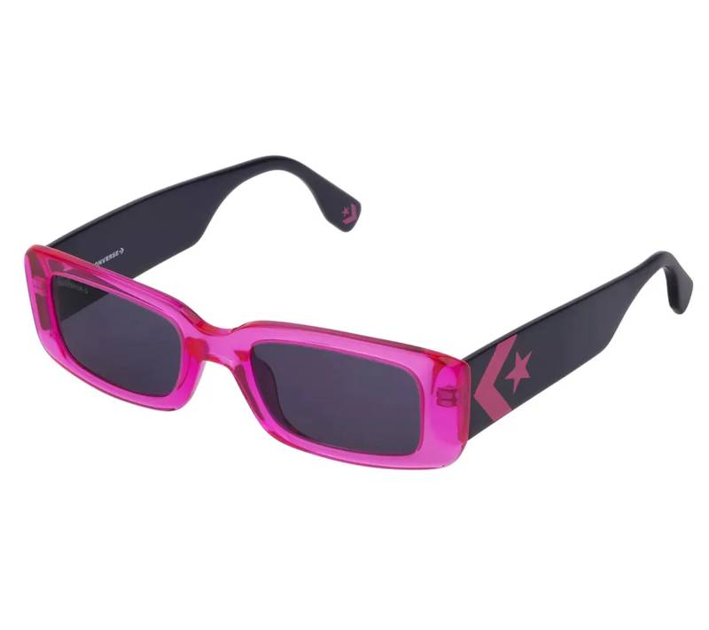 Converse Damen & Herren Sonnenbrille mit UV400-Schutz mit Lichtdurchlässigkeit S2 Urlaubs-Brille SCO228 0ATE Schwarz/Pink von Converse