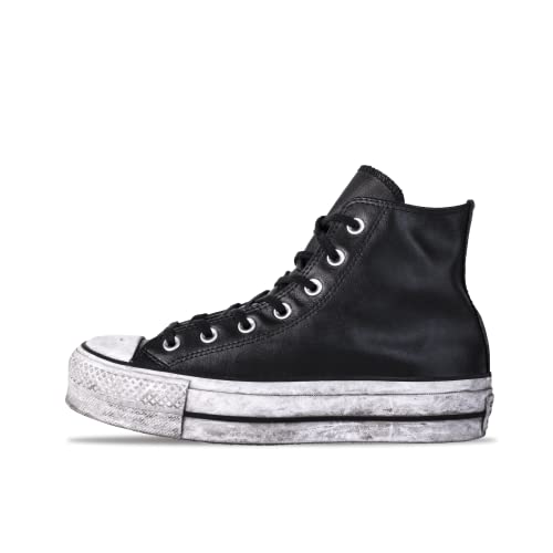 CONVERSE Damen Chuck Taylor All Star Lift Leather LTD Sneaker, Black Black Smoke In, 37 EU von Converse