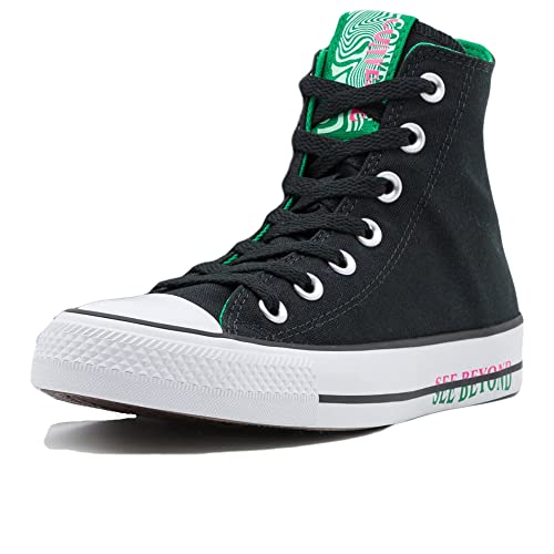 Converse Herren Chuck Taylor All Star See Beyond Sneaker, Black/Green/Prime PINK, 38 EU von Converse