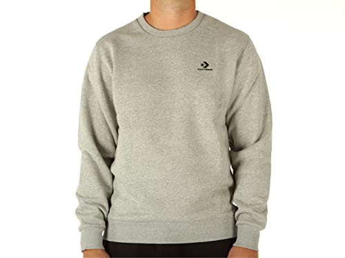 Converse Herren Embroidered Star Chevron Crew BB Sweatshirt 10019924 grau, Bekleidungsgröße:XL von Converse