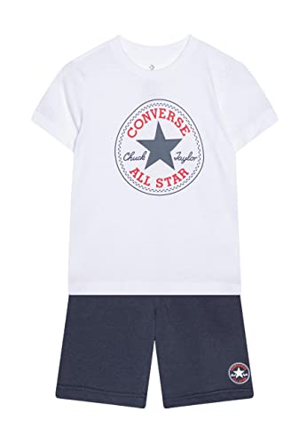 Converse Jungen weiß und blau T-Shirt und Shorts, Weiß, 116 cm von Converse