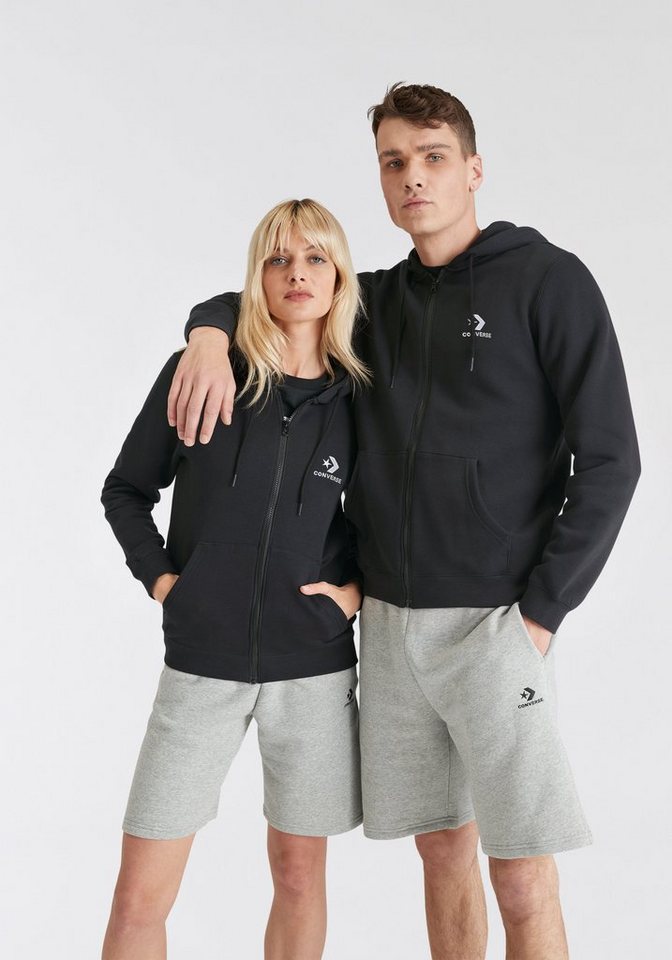 Converse Kapuzensweatjacke GO-TO EMBROIDERED STAR CHEVRON BRUSHED BACK FLEECE ZIP HOODIE (1-tlg) Unisex von Converse