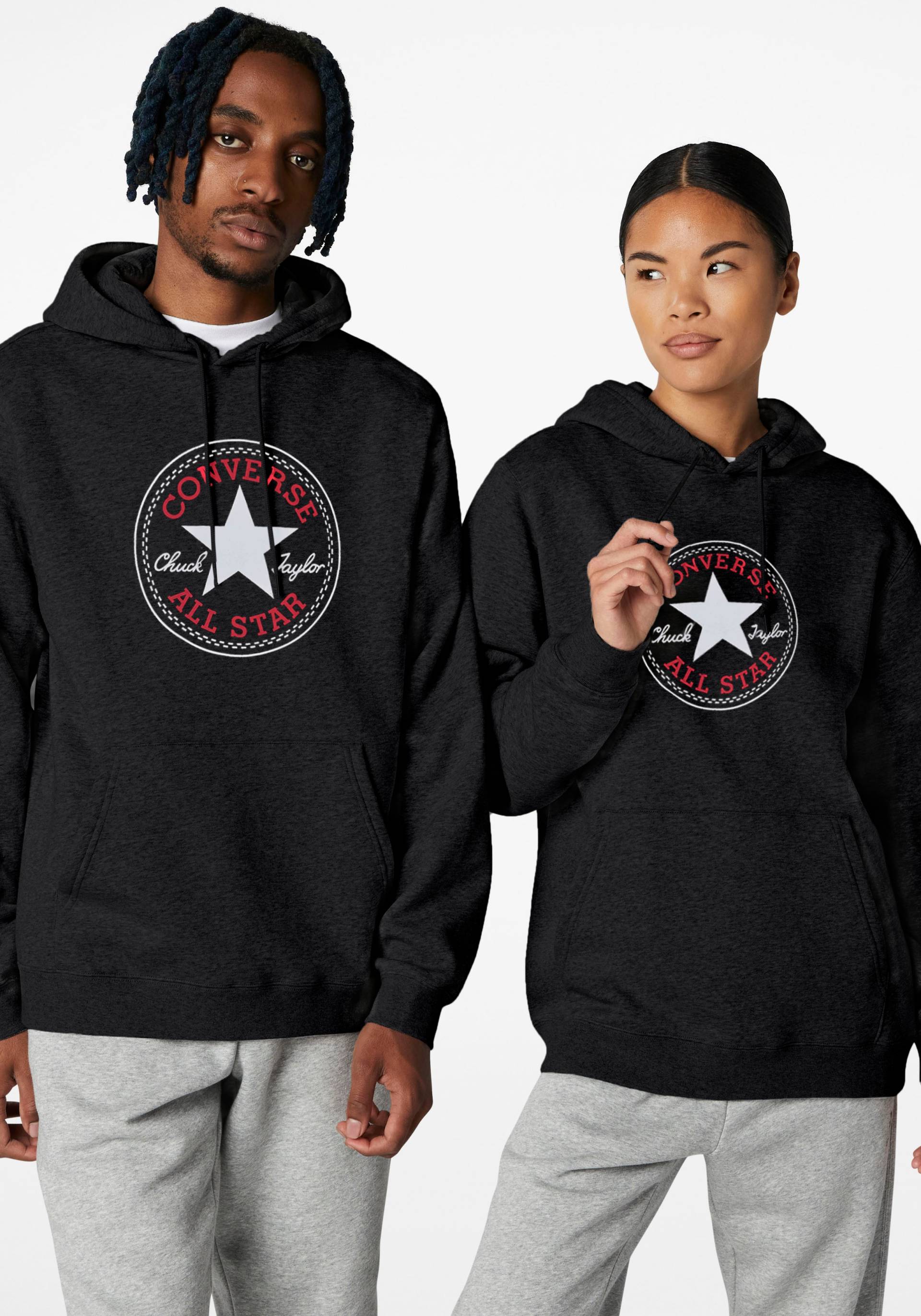 Converse Kapuzensweatshirt "CONVERSE GO-TO CHUCK TAYLOR PATCH BRUSHED BACK FLEECE HOODIE" von Converse