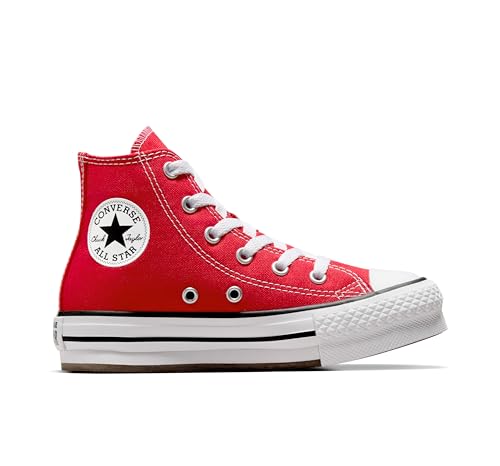 Converse Mädchen Chuck Taylor All Star Eva Lift High Top Sneaker, Rot/Weiß/Schwarz von Converse