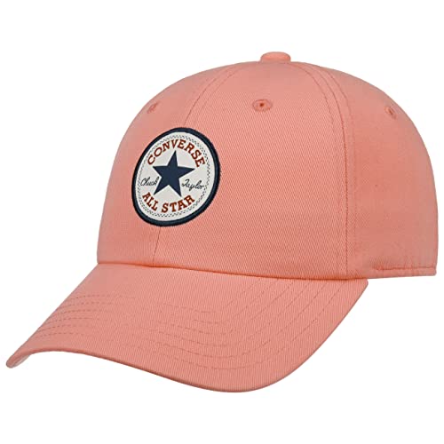Converse Mütze Kappe Core Classic Baseball Cap Damen/Herren - Basecap Baumwollcap Metallschnalle, mit Schirm Winter Herbst Frühjahr Sommer Frühling-Sommer Herbst-Winter - One Size Koralle von Converse
