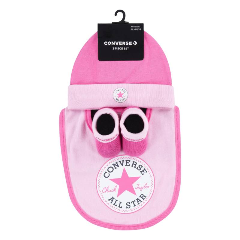 Converse Neugeborenen-Geschenkset "CHUCK INFANT HAT BIB BOOTIE SET 3PC" 3 Stk. für Babys von Converse