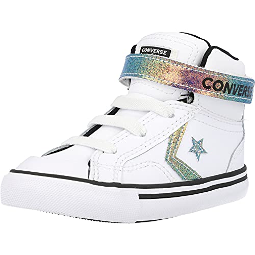 Converse PRO Blaze Iridescent Turnschuhe für Kinder, aus Leder, Weiß/Schwarz, Weiß, 21 EU von Converse