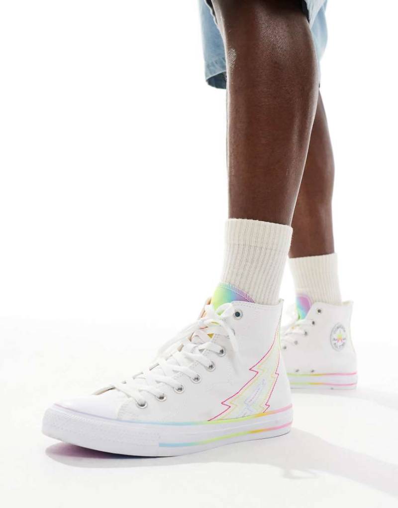 Converse - Pride Chuck Taylor All Star Hi - Knöchelhohe Sneaker in Weiß von Converse