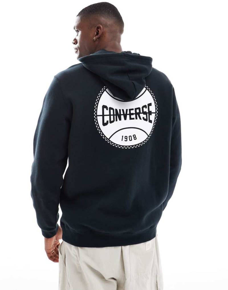 Converse - Retro Chuck - Kapuzenpullover in Schwarz mit Print von Converse