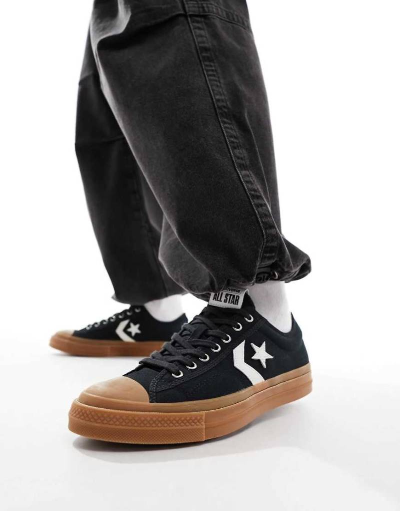 Converse - Star Player 76 Ox - Sneaker in Grau mit Gummisohle-Schwarz von Converse