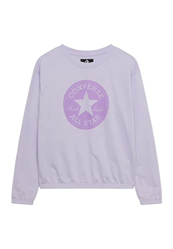 Converse Sweatshirt mit Rundhalsausschnitt Lila für Mädchen mit Logo-Aufdruck, 12-13 Jahre, violett, 152 cm von Converse