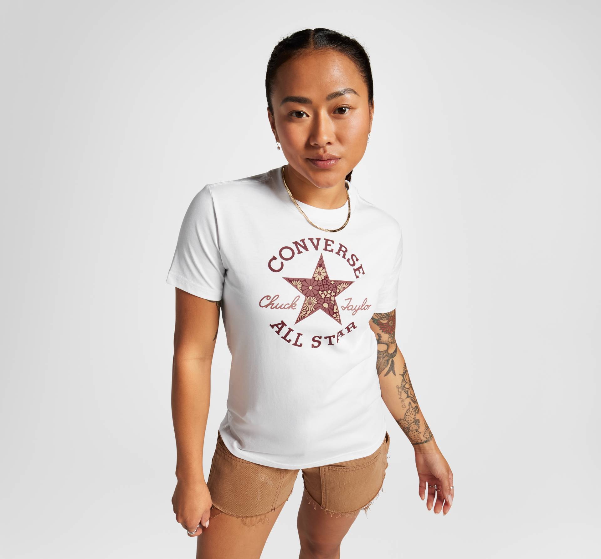 Converse T-Shirt "WOMENS CONVERSE FLORAL PATCH T-SHI" von Converse