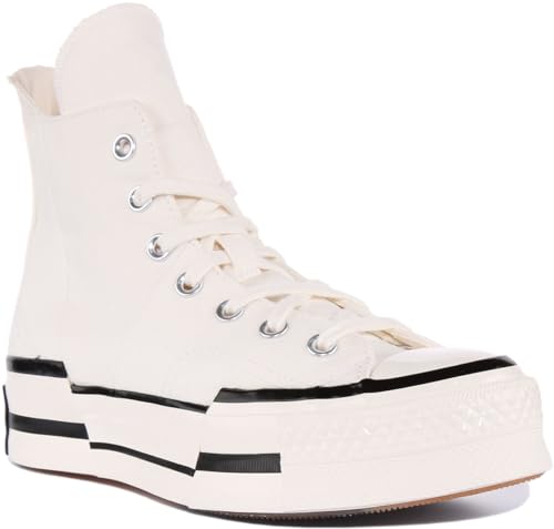 Converse Unisex Erwachsene Chuck Taylor All-Star 70 Hi Plus Canvas Egret, Cremefarben., 39.5, A00915C-White-39.5 von Converse