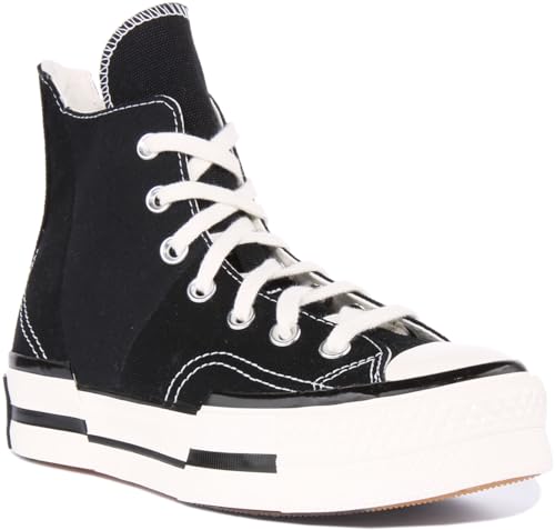 Converse Unisex-Erwachsene Chuck Taylor All-Star 70 Hi Plus Canvas Egret, Schwarz, 39.5 von Converse