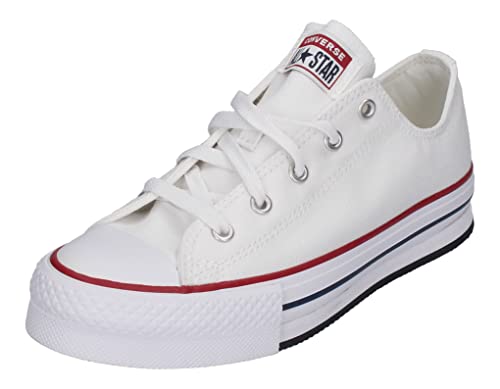 Converse Unisex Kinder Chuck Taylor All Star Eva Lift Canvas Platform Sneaker, White Garnet Navy, 38 EU von Converse