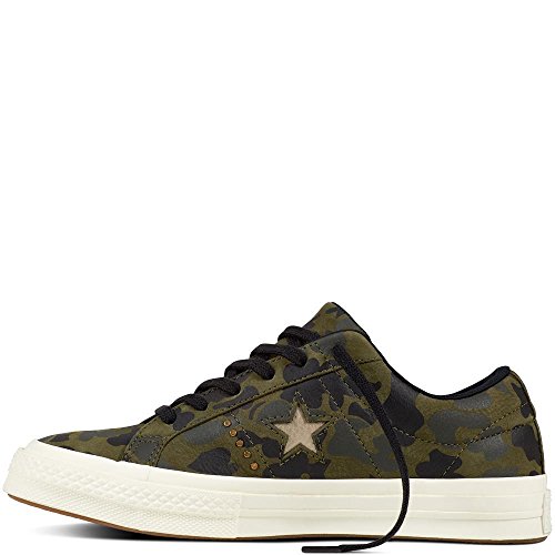 Converse Unisex-Kinder Lifestyle One Star Ox Nubuck Fitnessschuhe, Grün (Herbal/Light Gold/Egret 342) von Converse