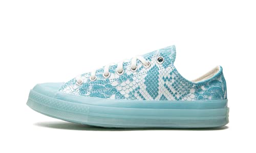 Converse x Golf Wang Low Top Schuhe Coole Echtleder-Sneaker in Schlangenleder-Optik Chuck 70 Ox Skater-Schuhe Freizeit-Schuhe Blau/Weiß, Größe:40 von Converse
