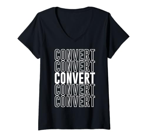 Damen Konvertieren T-Shirt mit V-Ausschnitt Damen Konvertieren T-Shirt mit V-Ausschnitt von Convert Apparel