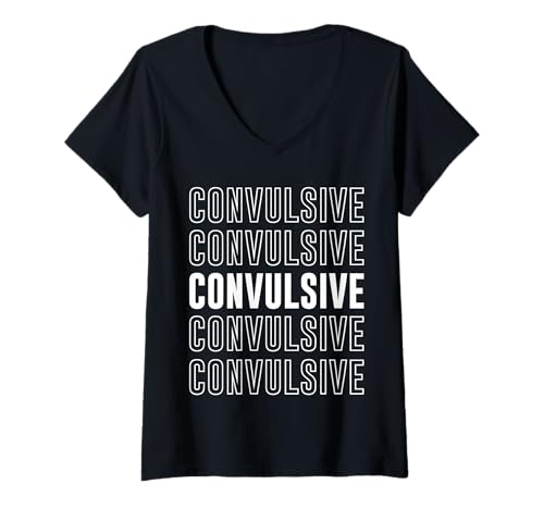 Damen Konvulsiv T-Shirt mit V-Ausschnitt von Convulsive Apparel