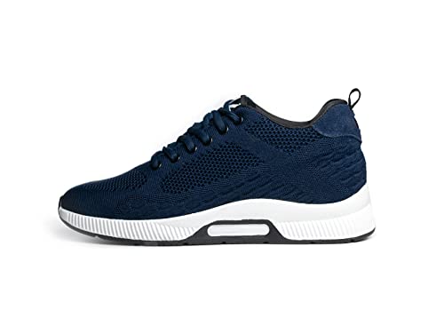 Conzuri Offizielle V2 Cloud-Laufschuhe für Herren, höhenerhöhende Schuhe, erhöhen Deine Körpergröße um 6,1 cm, leicht, rutschfest, Freizeit- und Mode-Sneaker, Marineblau von Conzuri