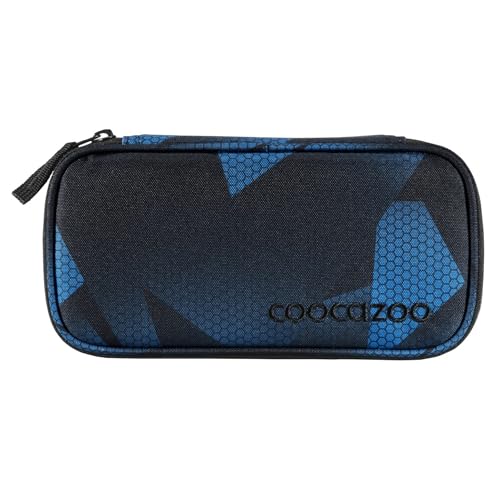 Coocazoo Mäppchen „Electric Ice”, schwarz-blau, großes Hauptfach, Schlaufen für Zirkel, Geodreieck und Lineal, Stundenplanfach, Stiftehalter, Reißverschlussfach, ab der 3. Klasse von Coocazoo