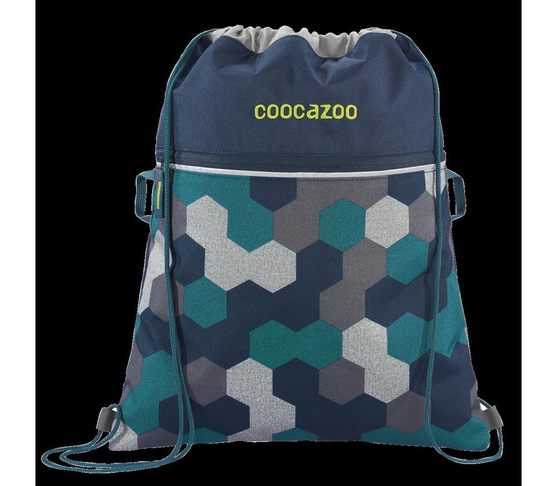 coocazoo Sporttasche Turnbeutel RocketPocket2", Blue Geometric Melange" von coocazoo