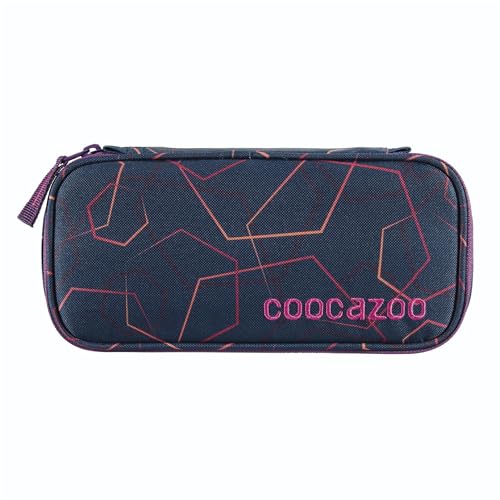 Coocazoo Federmäppchen PencilDenzel „Laserbeam Plum“ lila, Schlamperetui, Geodreieckfach, Stundenplanfach, herausnehmbarer Stiftehalter, zusätzliches Reißverschlussfach von Coocazoo