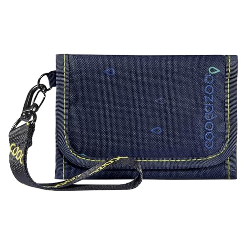 coocazoo Geldbörse, Happy Raindrops, blau, Portemonnaie mit Sichtfenster innen & außen, Münzfach & Kartenfächern, Klettverschluss, ab der 3. Klasse von Coocazoo